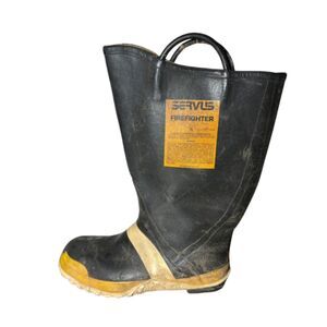 Vintage Servus Firefighter Rubber Turnout Boot (1) Steel Toe - Single Shoe - VTG